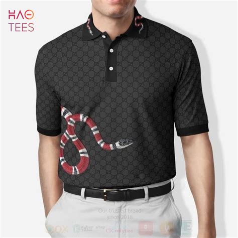 gucci snake polo mens|Gucci polo shirt snake collar.